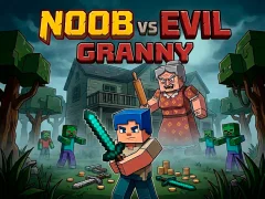 Lojë Noob vs Evil Granny në internet