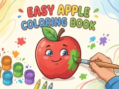 Lojë Easy Apple Coloring Book në internet