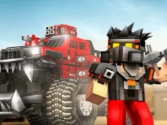 Lojë Blocky Cars: Car Battle në internet