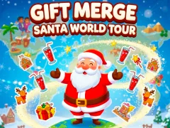 Lojë Gift Merge Santa World Tour në internet