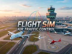 Lojë Flight Sim Air Traffic control në internet