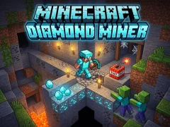 Lojë Minecraft Diamond Miner në internet