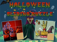 Lojë Halloween Sliding Puzzle në internet