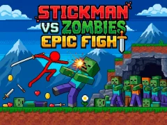 Lojë Stickman vs Zombies: Epic Fight në internet