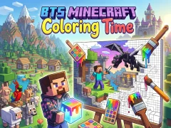 Lojë BTS Minecraft Coloring Time në internet
