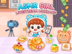 Lojë ASMR Girl: Livestream Mukbang në internet