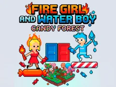 Lojë Fire Girl and Water Boy Candy Forest në internet
