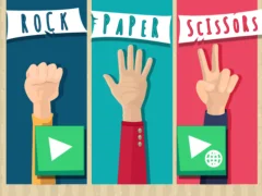 Lojë Rock Paper Scissors në internet