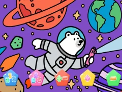 Lojë Color By Code Space Bear në internet