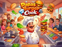 Lojë Papas Burger Cook në internet
