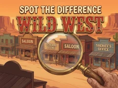 Lojë Spot The Difference Wild West në internet