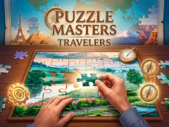 Lojë Puzzle Masters: Travelers në internet