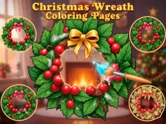 Lojë Christmas Wreath Coloring Pages në internet