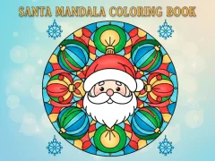 Lojë Santa Mandala Coloring Book në internet