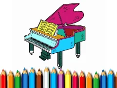 Lojë Back To School: Piano Coloring Book në internet