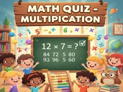 Lojë Math Quiz - Multiplication në internet