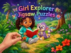Lojë Girl Explorer Jigsaw Puzzles në internet
