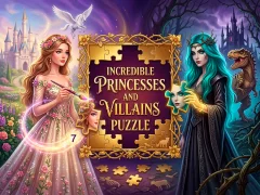 Lojë Incredible Princesses and Villains Puzzle në internet