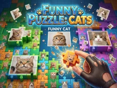 Lojë Funny Puzzle: Cats në internet