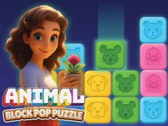 Lojë Animal Block Pop Puzzle në internet