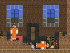 Lojë Escape from the prison in Mineblock! Destruction! në internet