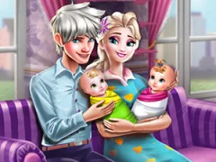 Lojë Ice Queen Twins Family Day në internet