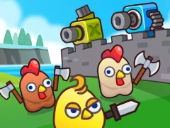 Lojë Merge Cannon: Chicken Defense në internet