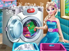 Lojë Ice Queen Laundry Day në internet