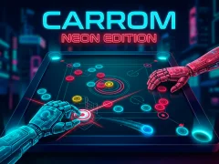 Lojë Carrom Neon Edition në internet