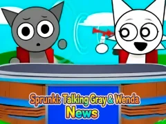 Lojë Sprunki: Talking Gray & Wenda News në internet