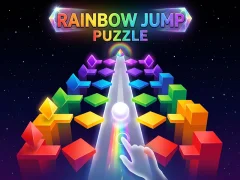 Lojë Rainbow Jump Puzzle në internet