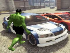 Lojë Chained Car vs Hulk në internet