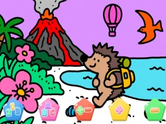 Lojë Color By Code Volcano Hedgehog në internet