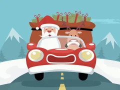 Lojë Santa Giving Presents Jigsaw në internet