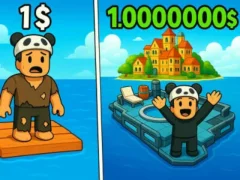 Lojë Roblox: Raft Tycoon në internet