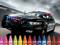 Lojë Police Cars Coloring në internet