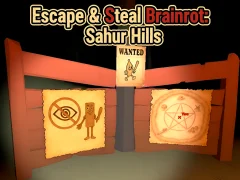 Lojë Escape & Steal Brainrot: Sahur Hills në internet