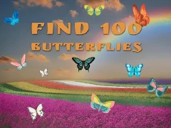 Lojë Find 100 butterflies në internet