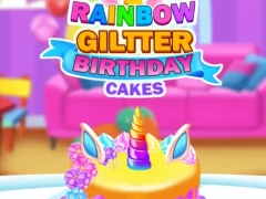 Lojë Rainbow Glitter Birthday Cakes në internet