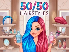 Lojë 50/50 Hairstyles në internet