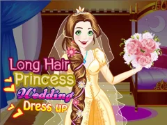 Lojë Long Hair Princess Wedding Dress up në internet