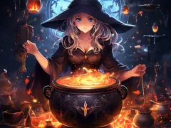 Lojë Anime girls Witchcraft në internet