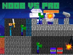 Lojë Noob vs Pro Armageddon në internet