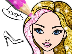 Lojë Fashion Coloring Book Glitter në internet