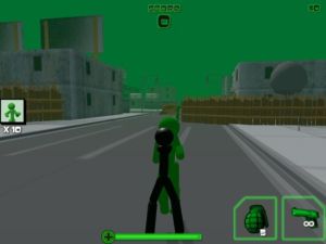 Lojë Stickman Zombie duke qëlluar 3D në internet