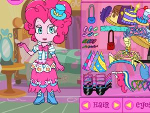 Lojë Vajzat e mia të vogla të kalorës Equestria Pinkie Bie në internet