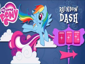 Lojë Rainbow Dash Cloud Bump në internet