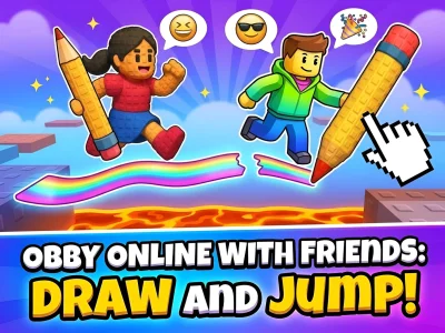 Lojë Obby online with friends: Draw and Jump! në internet
