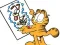 Lojë Garfield connects the dots në internet