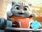 Lojë Jigsaw Puzzle: Cat Racing Driver në internet